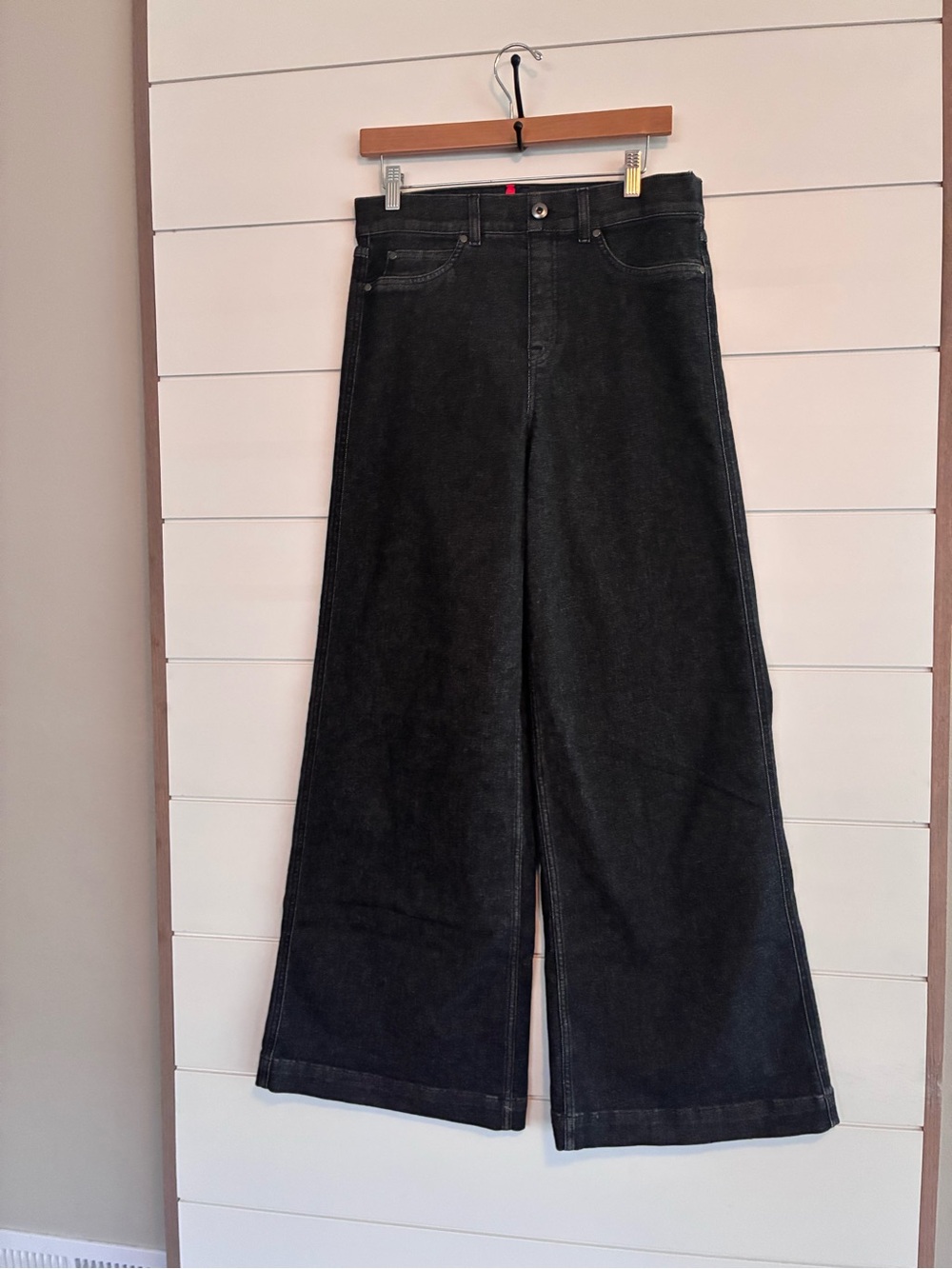 Spanx Wide Leg High-Waist Black Jeans size L - Picture 8 of 11
